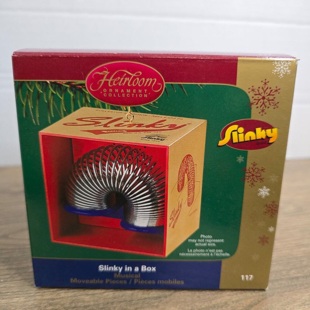 Carlton Cards Heirloom Ornament Collection "Slinky in a Box" musical ornament